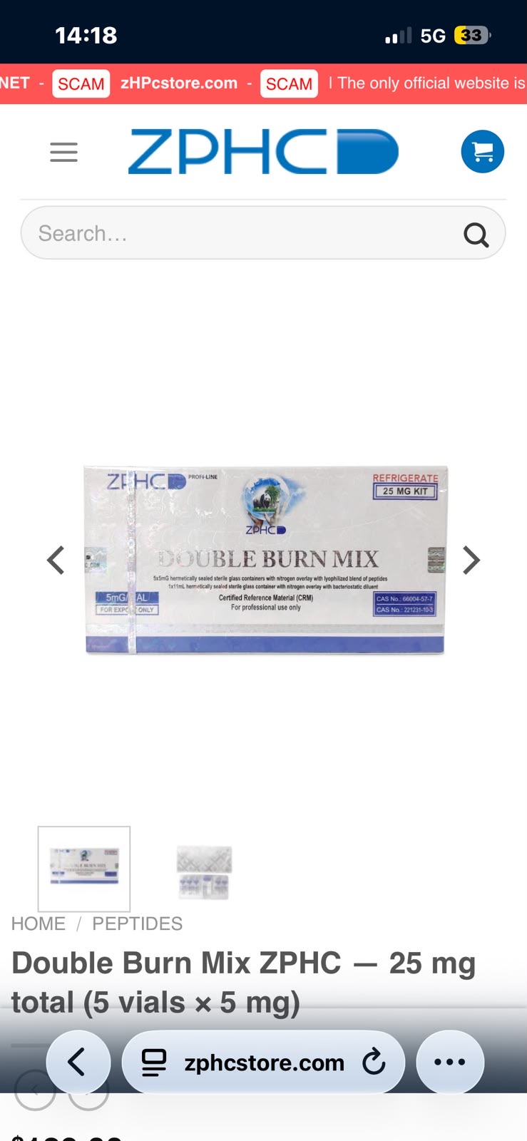 ZPHC Double Burn Mix 25mg